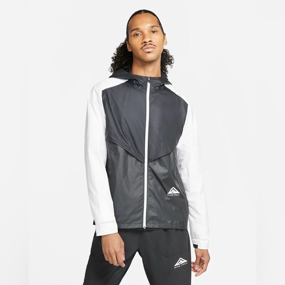 Nike Windrunner Mens Trail Running Jacket Black/Dark Smoke Grey new